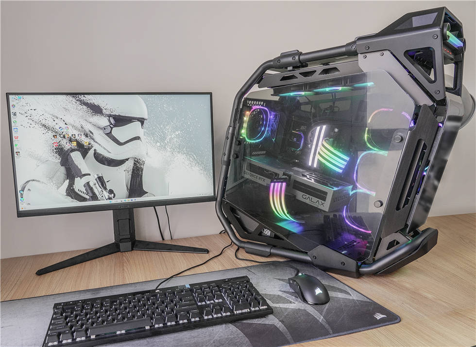 骨伽大力神机箱 7950x rog strix x670e-e 4080金属大师显卡装机_散热