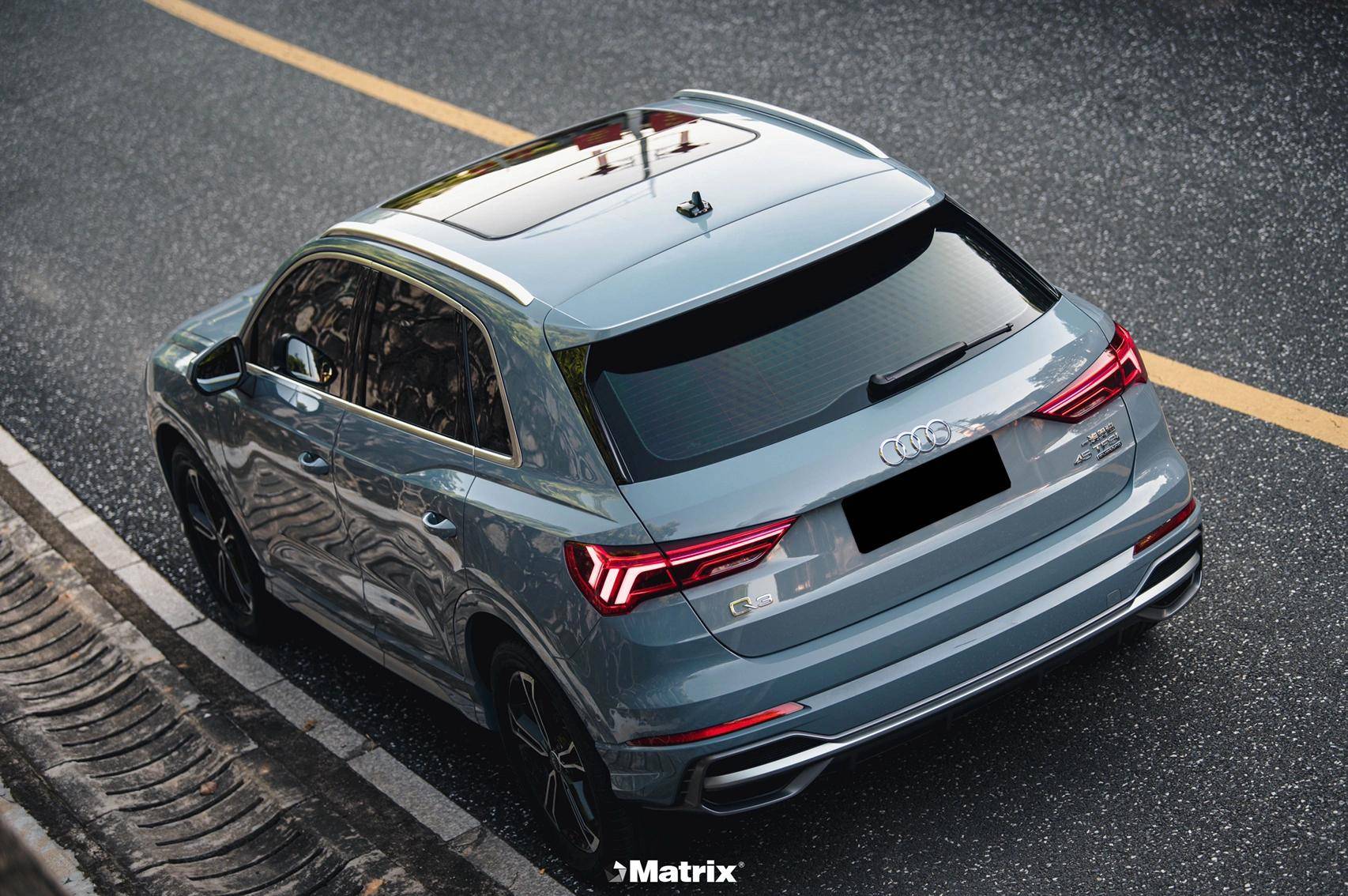 67奥迪q3-matrix矩阵改色膜北极灰,冷调中灰偏蓝色_肩并肩_时尚