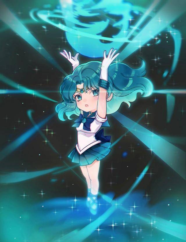 q版《美少女战士》同人,土萌萤气质神秘独特,美奈子是爱的化身_天王遥