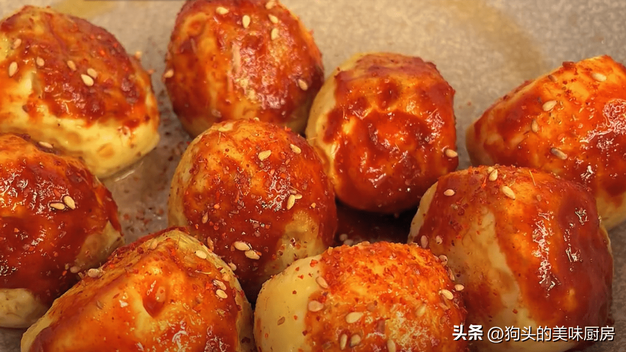 经典夜市烤实蛋,教你在家做,酱料配方告诉你,一口一个真香_颜色_烧烤