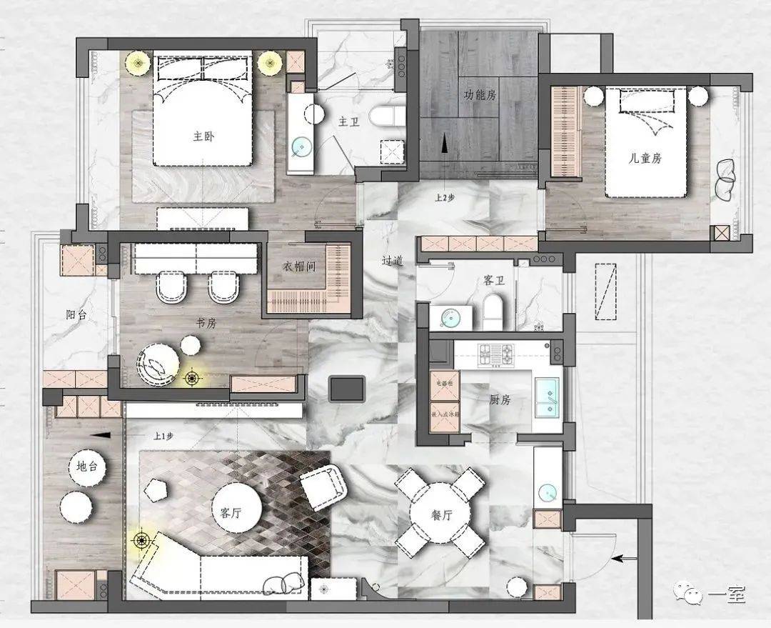 cad也能直接做彩平图了,而且不输ps?_材质_方案_风格