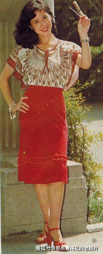 八十年代穿裙子的彩照图片