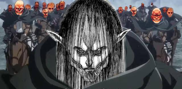 进击的巨人:人类觉醒开启绝地反击,新任颚巨成为杂交品种_吉克_艾伦才