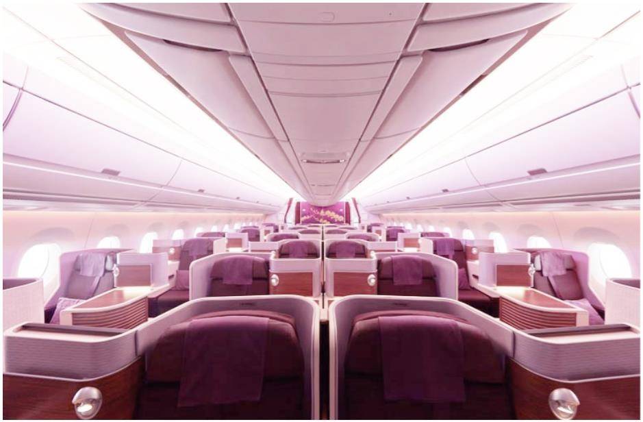 【民航联盟】泰航新添一架全新a350-900客机_系统_经济舱_座椅