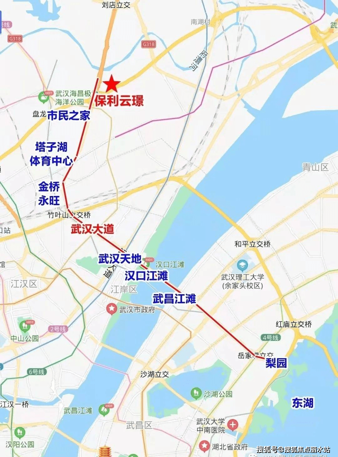 15分钟直达汉口火车站,20分钟直达天河机场五纵:塔子湖西路,塔子湖