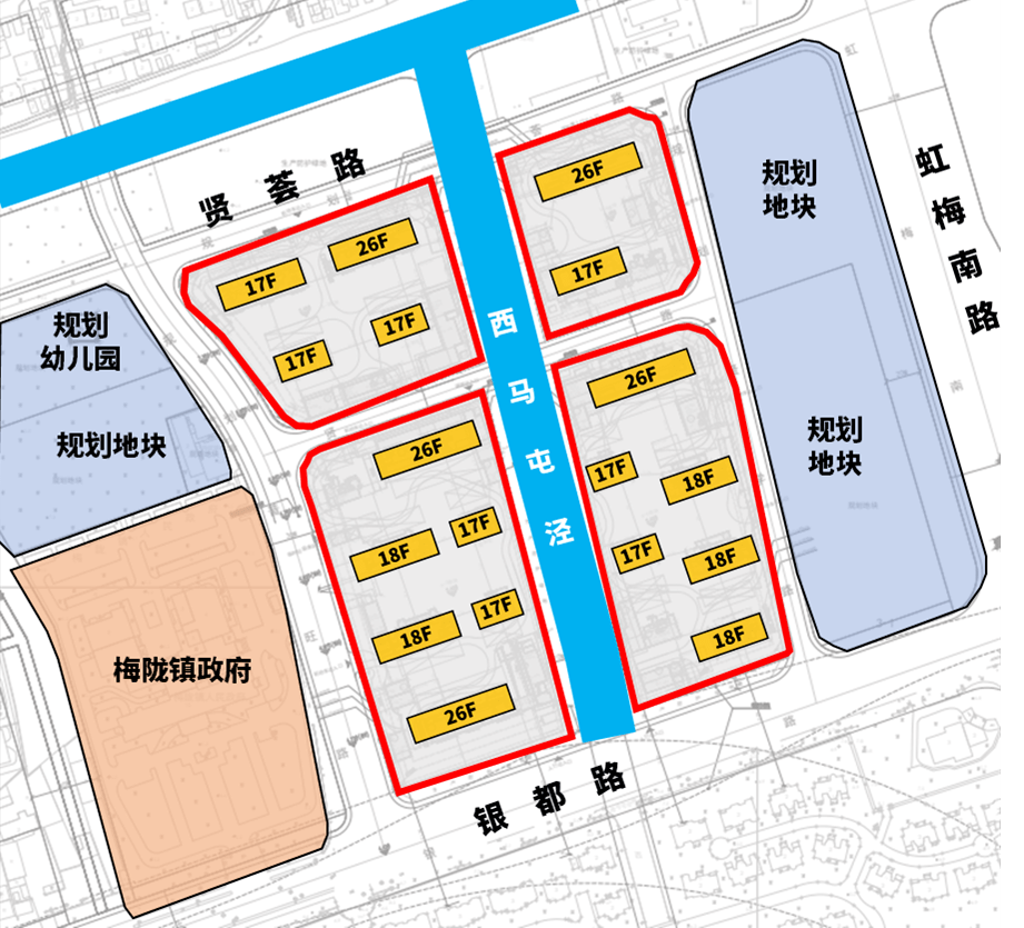 闵行梅陇新中心规划图图片