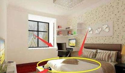 卧床周边有凸起的墙壁直对,这在风水上叫壁刀煞(也叫角煞),会造成主人