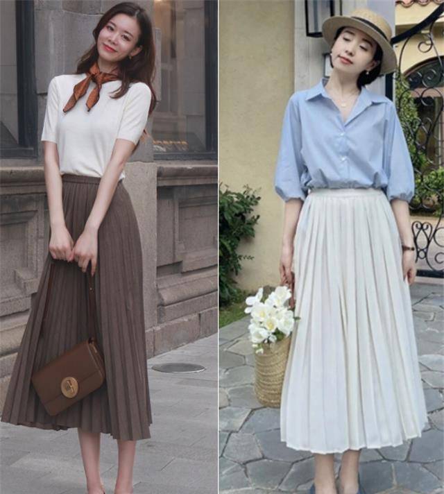 "千褶裙"才是初夏最时髦的单品,优雅又减龄,40以后穿更有气质