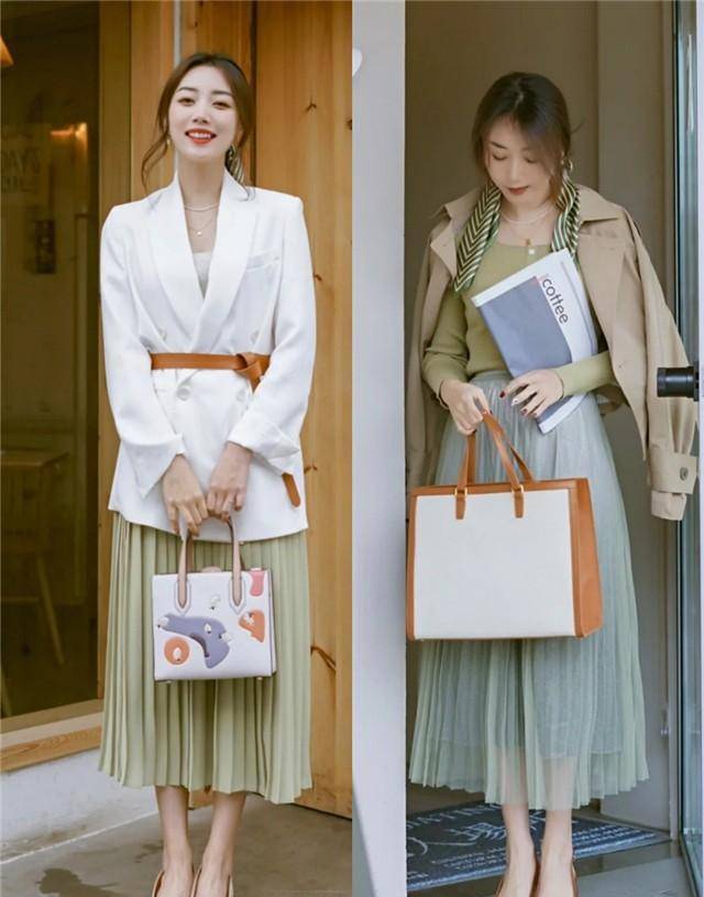 "千褶裙"才是初夏最时髦的单品,优雅又减龄,40以后穿更有气质