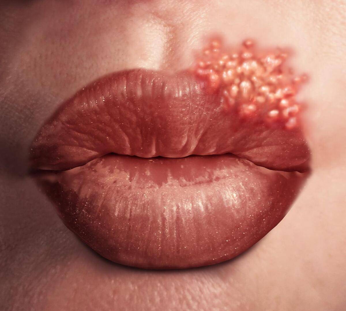 唇疱疹:上火也容易引起唇疱疹的发生,患者的嘴唇会出现红肿,疼痛和