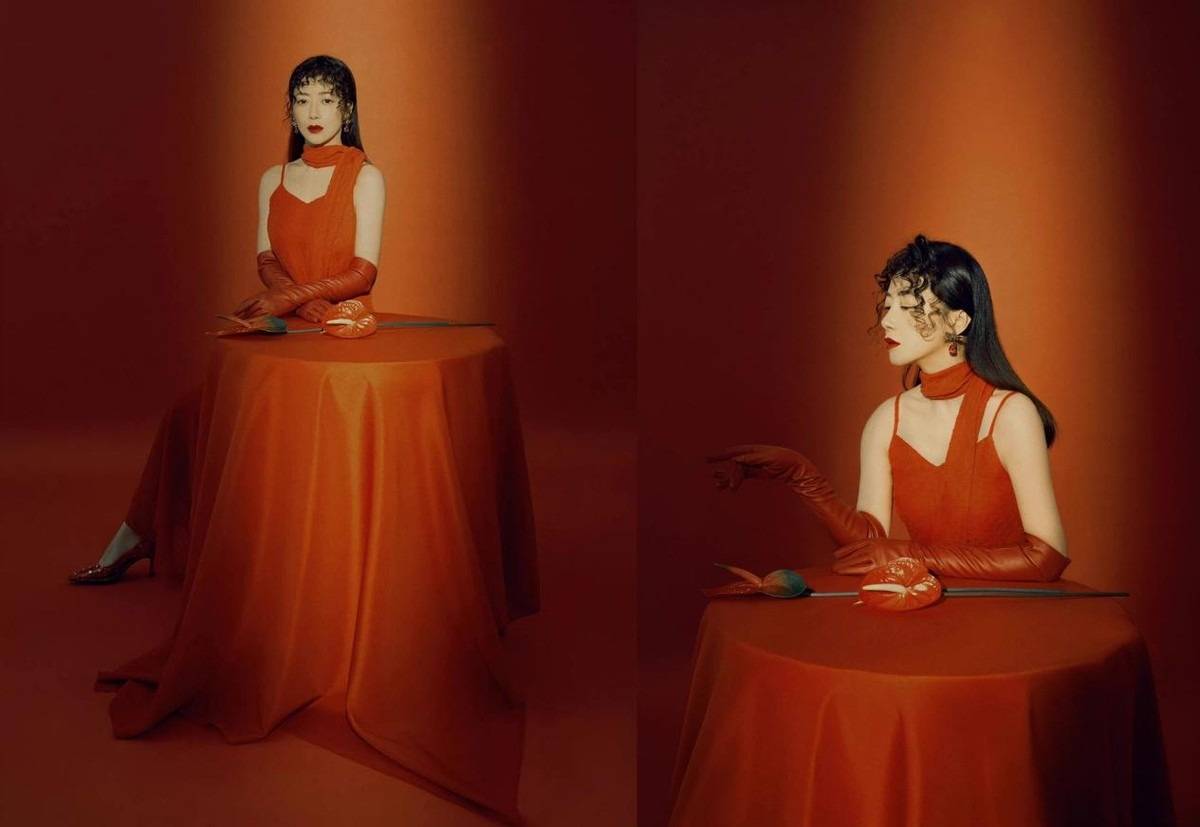 "古装女神"陈紫函年纪大了更有女人味,穿红衣真娇艳,不显老_红色_服装