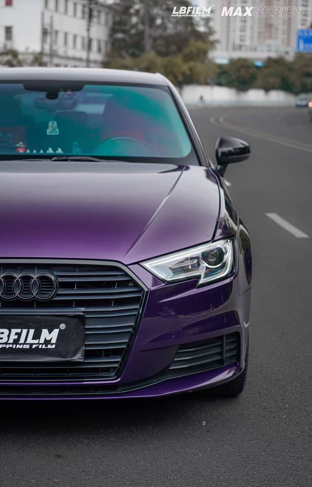 奥迪a3-lb改色膜lb改色膜威尼斯紫,优雅贵气的颜色_搜狐汽车_搜狐网