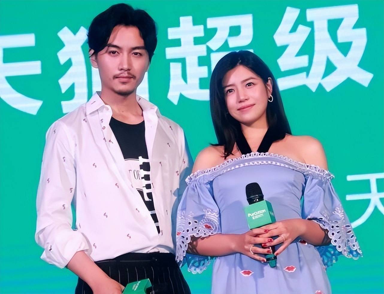 少女风的裙子太显美,陈妍希和老公陈晓拍合照,能看出年龄差_纱裙_的