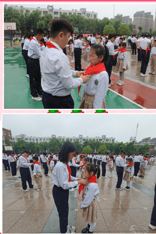 商丘市前进小学教育集团昆仑路校区举行童心向党代代传领巾飘扬追梦想