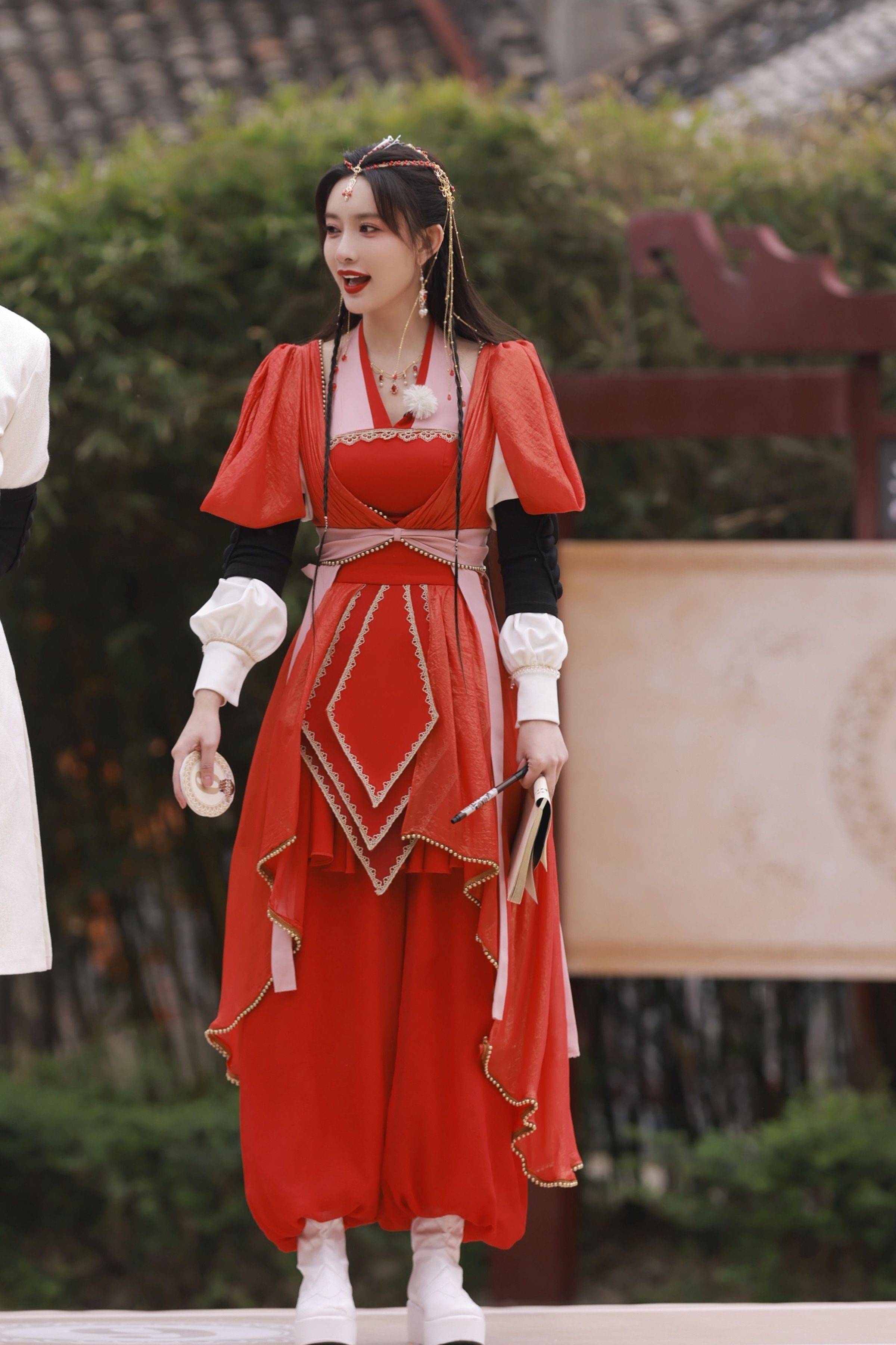 孟子义红色古装优雅写真_大片_孟婆_红衣