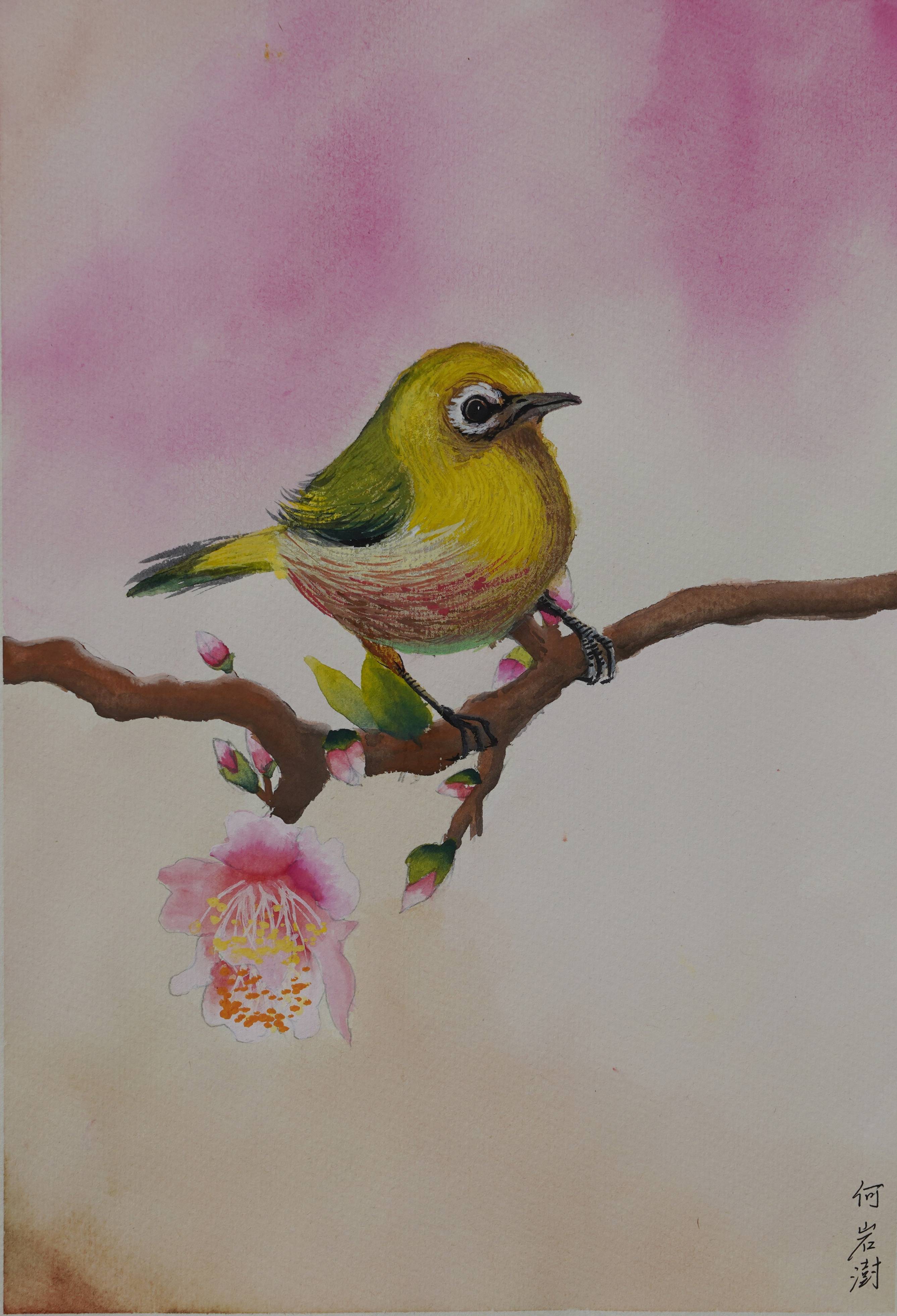 何岩澍小画家作品欣赏张家港市苏华美术馆馆长王苏华向学生何岩澍提出