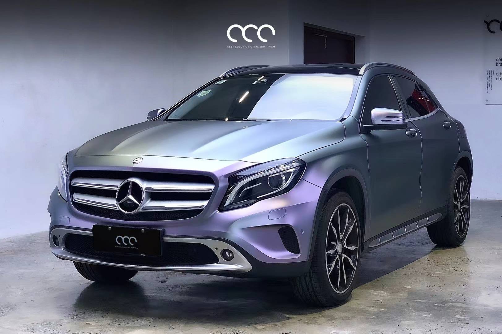 奔驰gla漫彩改色膜卡普里灰紫,与生俱来的绝绝"紫"