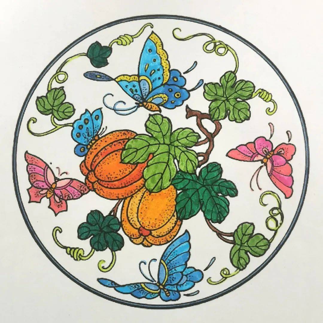 "瓜瓞绵绵"上色参考参考文献:[1]张诗照.