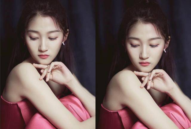 景甜车厘子色礼服,实在太仙了!气质完胜关晓彤_蝴蝶结_长裙_粉色