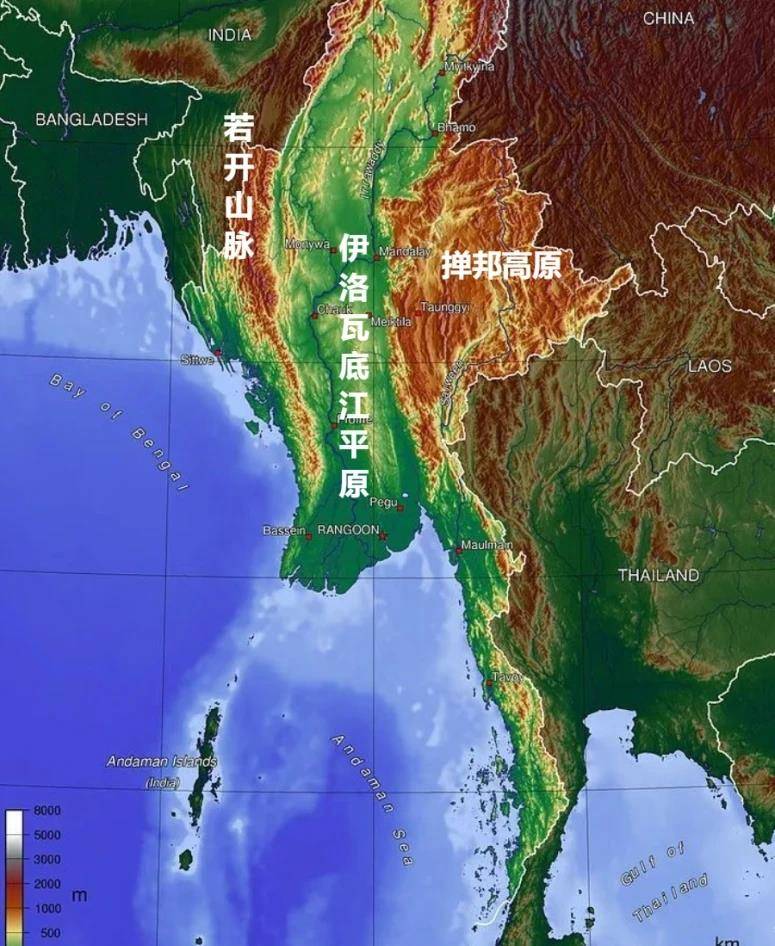 缅甸地形,中部肥沃的平原地带主要是缅族聚居区国防军今天打克伦族