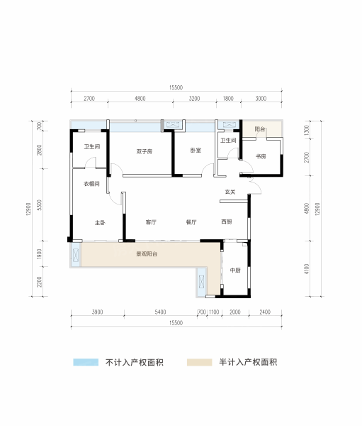 绵阳中恒翰林府户型图图片