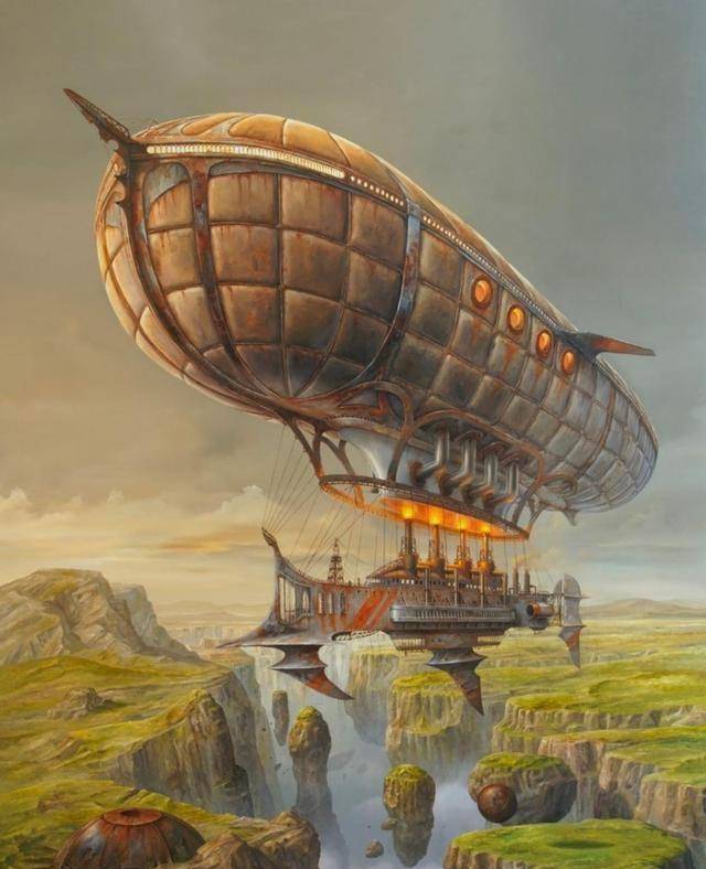 平行世界的概念幻想:超现实主义创作者笔下的蒸汽时代_进行_动力_热能