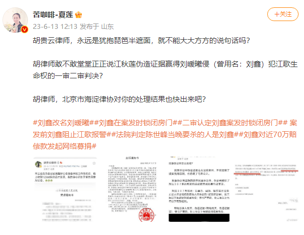 江歌母亲:刘鑫不服二审判决申请再审,她不依不饶目的是什么？