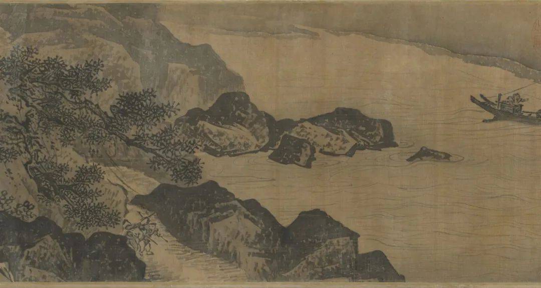 每日书画 | 南宋 夏圭《长江万里图》_角度_人物_画卷