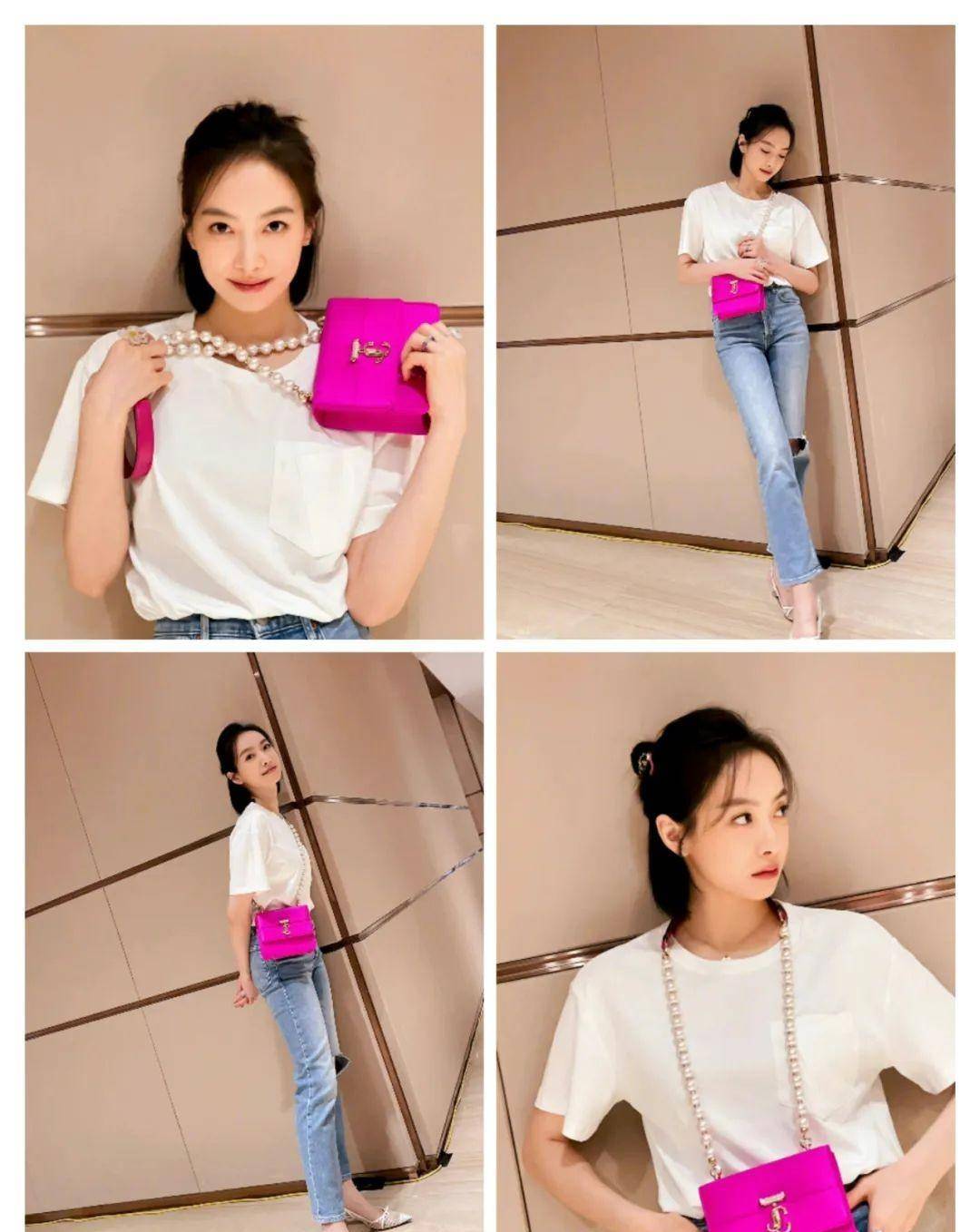 2022夏季的t恤,沈梦辰,唐艺昕和迪丽热巴等人,休闲更添时尚_服装_对比