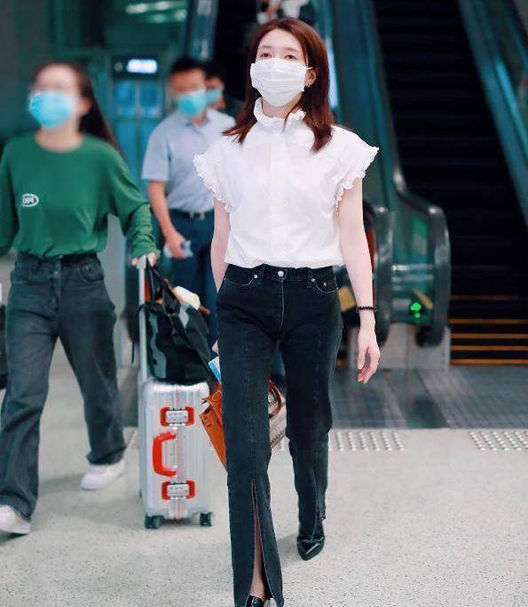 江疏影故意露出2cm,贼显腿长_造型_样式_身段