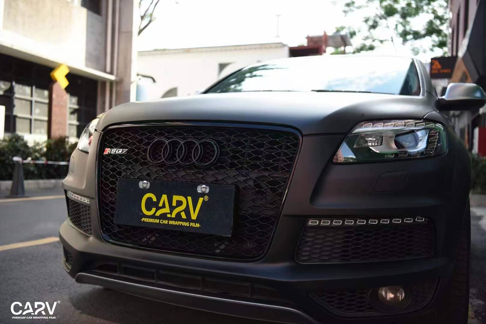 奥迪rsq7卡孚改色膜消光黑,让车身更显完美_搜狐汽车_搜狐网