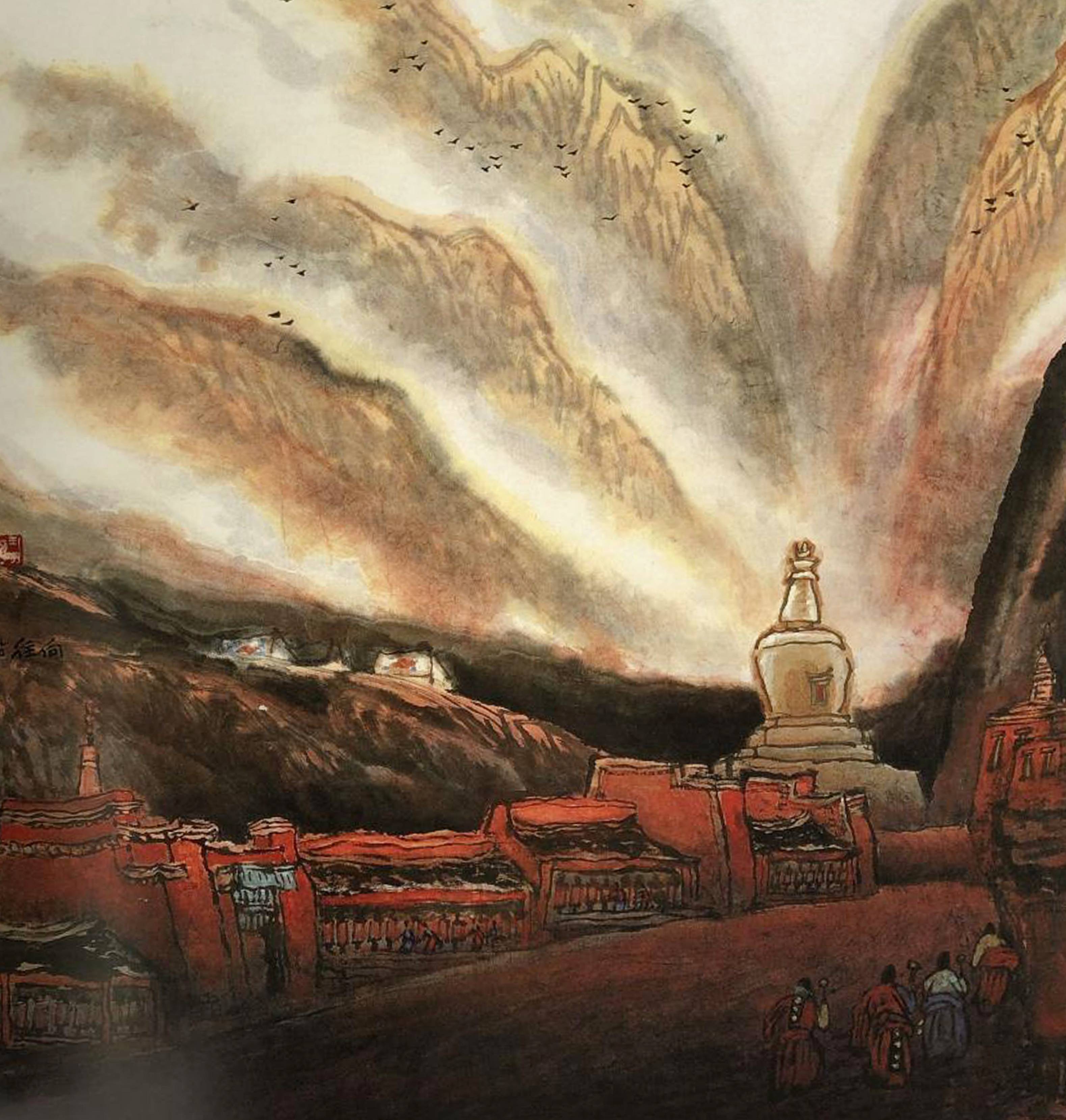 承继古法,山水"有我"——王文芳中国近现代名家大红袍画集作品_壁画