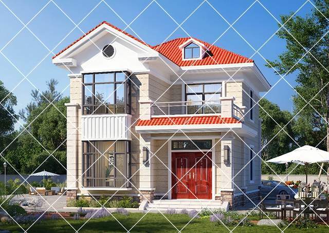 16款小面宽二层农村自建房别墅,一款好别墅设计,建房时省时省力_宅基