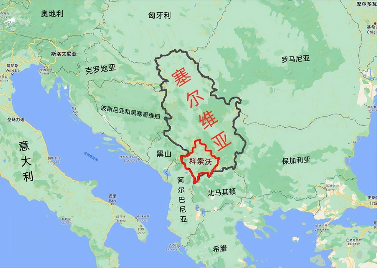 乌克兰和塞尔维亚地图图片