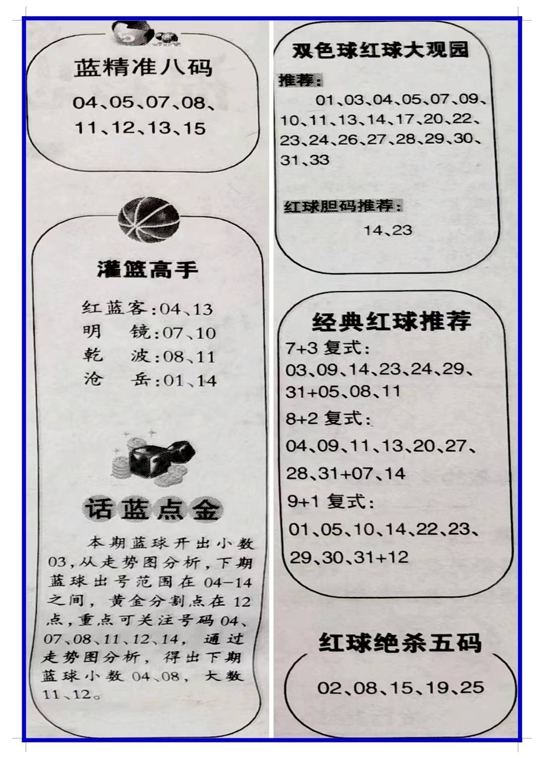 7月2日 075期童话双色球分享_中国