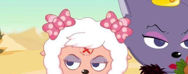 喜羊羊与灰太狼:同样是黑化,过去的美羊羊霸气,现在的却很沙雕_羊村