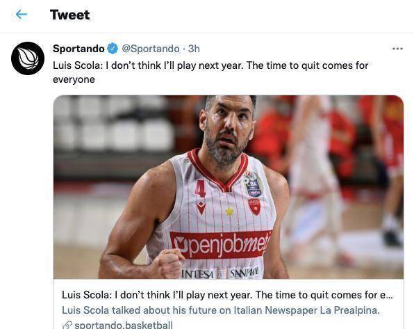 奥运会结束后,现年41岁的斯科拉准备退役_球员_欧洲_篮球场