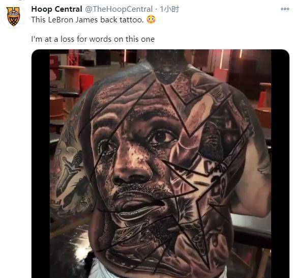 詹蜜整个后背纹满詹姆斯,球迷晒图恶搞:杜兰特抱着詹姆斯_骑士_湖人