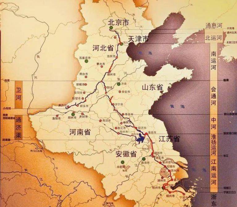 以隋朝,元朝运河为例,探析古代运河的发展及影响_河道_时期_运输量