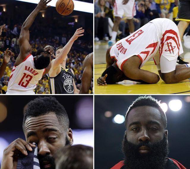 哈登眼睛模糊,勇士格林辩解:抢篮板失误,球迷:联盟最脏球员_受伤_火箭