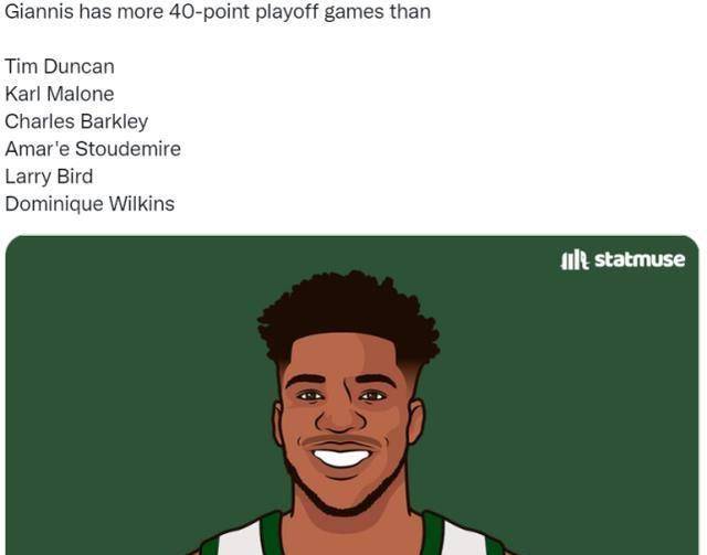 字母哥42分12板再封神:队史首人 历史第二_季后赛_球员_雄鹿