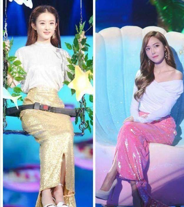 是碰巧还是碰瓷?这些女星竟组团来撞衫赵丽颖!_郑秀晶_时尚_黑色