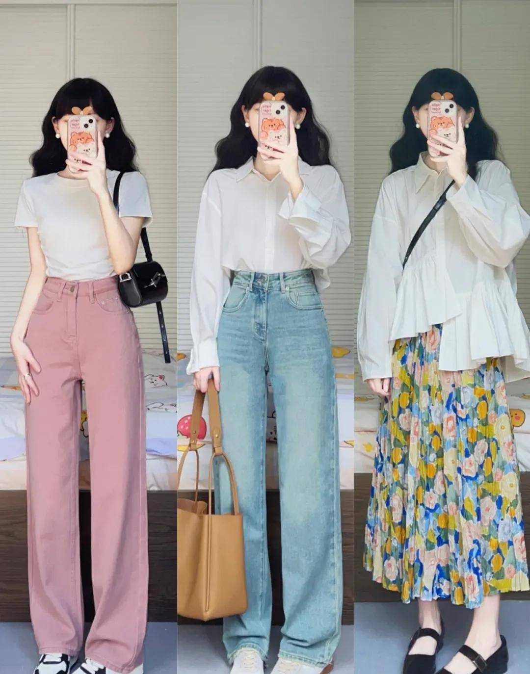 甜美温柔的女生,夏天的服装风格完美契合,利落清爽