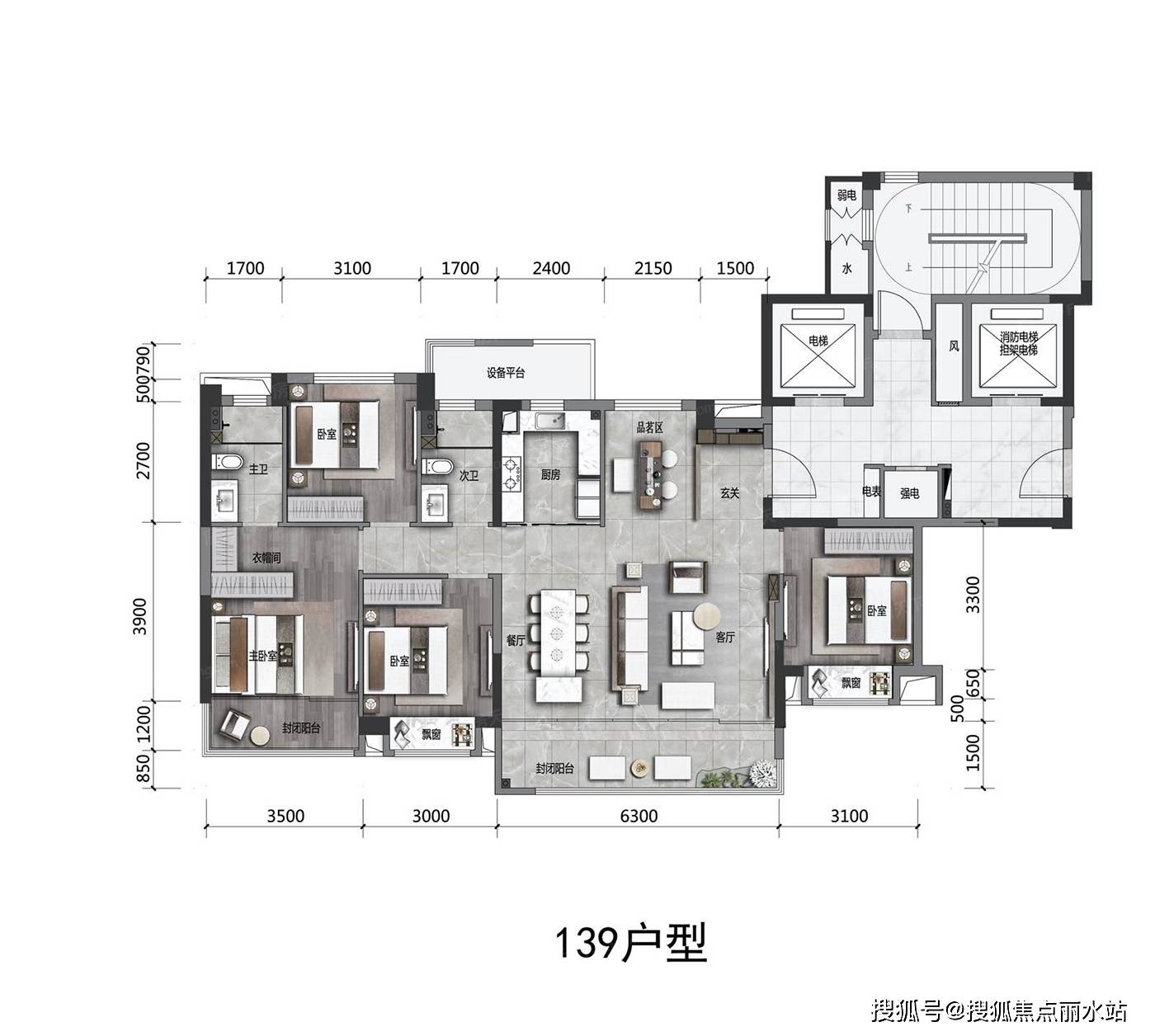 4居(4)项目户型宁波建发璞云楼盘位于宁波鄞州沧海路与百丈东路交叉口
