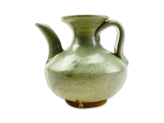 越窑青瓷 撇口素面壶_唐代_装饰_壶嘴