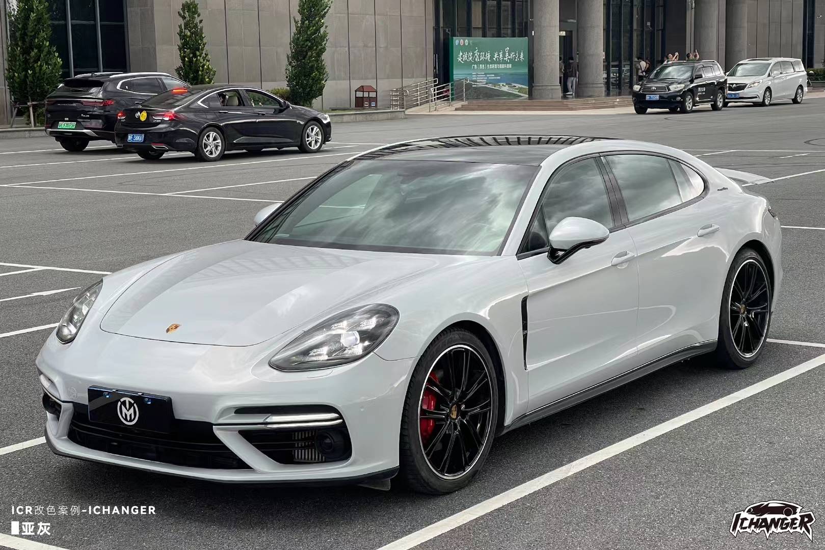 保时捷帕拉梅拉ichanger改色膜亚灰,优雅淡然_搜狐汽车_搜狐网