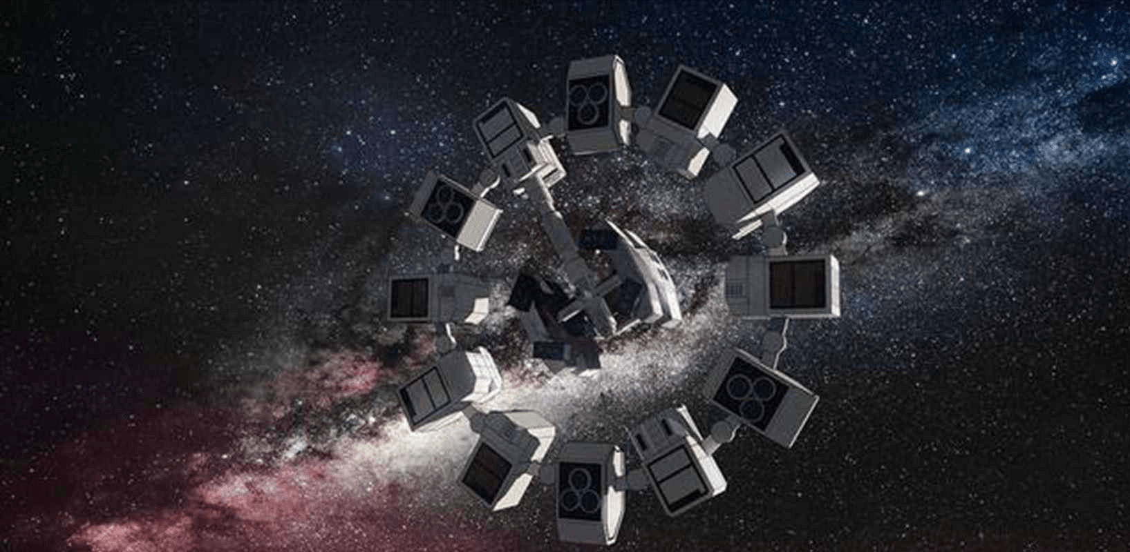 形状,在科幻作品中比比皆是,比如《星际穿越》一开始的轮辐状飞船