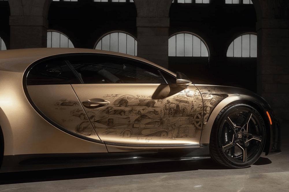 致敬内燃机的"黄金时代" 布加迪chiron定制版车型官图发布_搜狐汽车