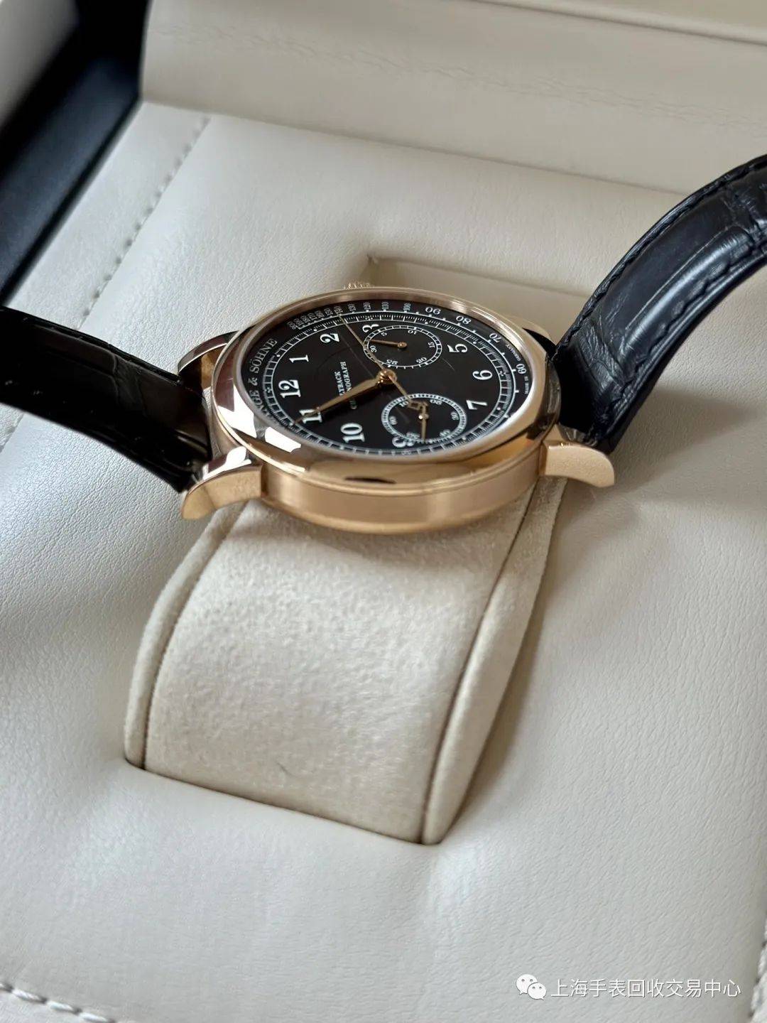 朗格1815系列414.031玫瑰金黑盘,18k玫瑰金材质,39.