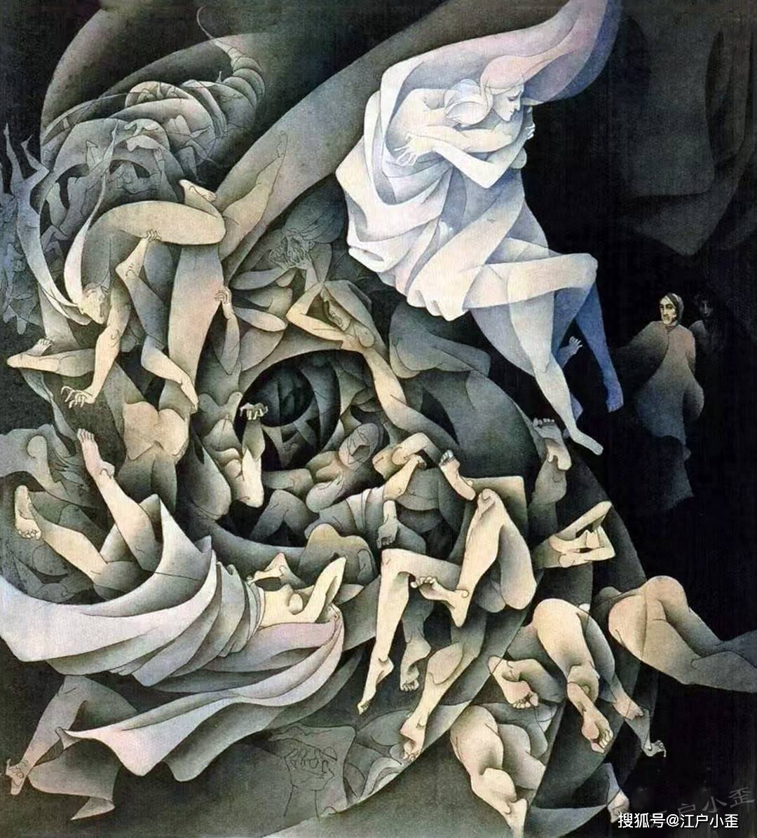 屈原《九歌》绘画欣赏——名家李少文代表作_大司命_少司命_河伯